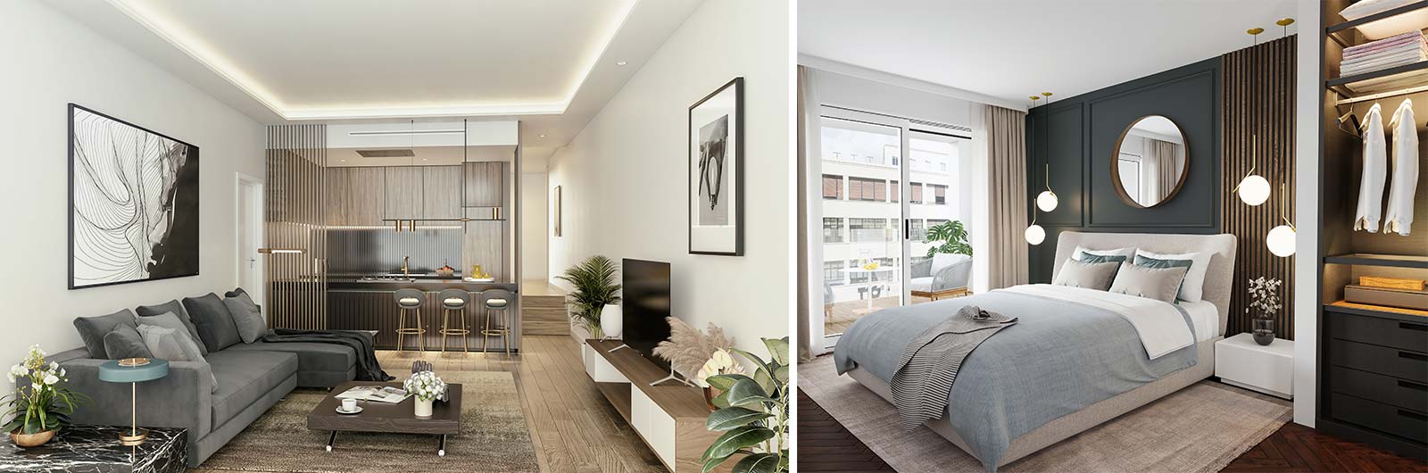 Imágenes de interiores de los apartamentos del Centro de Sevilla