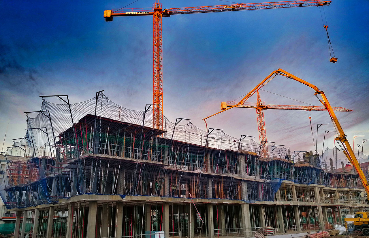 Obras en Triana de promociones de viviendas