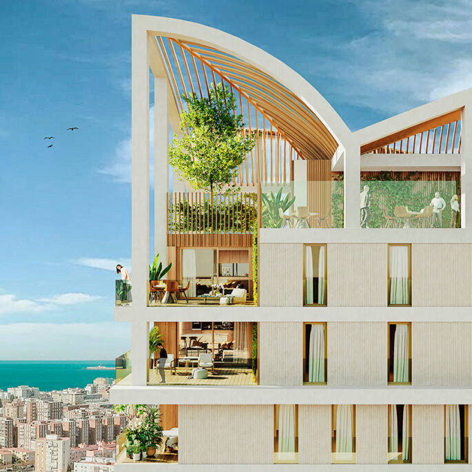 Terraza y áticos de Torre ABU - Cádiz