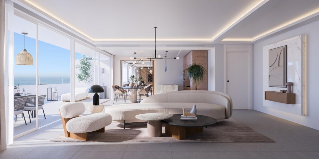 Foto de salón en pisos de lujo en Fuengirola - Residencial Aura - Higuerón