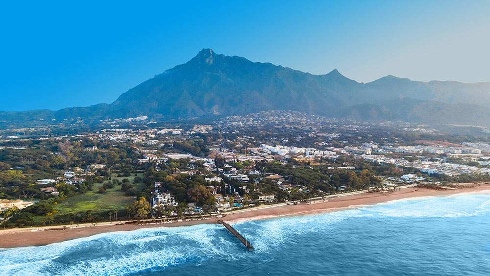 Imagen de las playas más exclusivas de Marbella