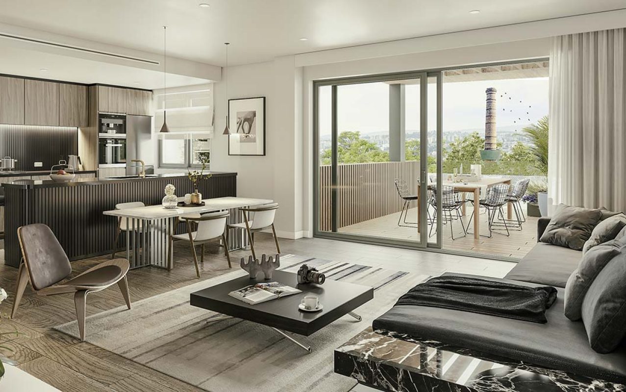 Interiores de viviendas en Residencial Fábrica de Vidrios - Sevilla