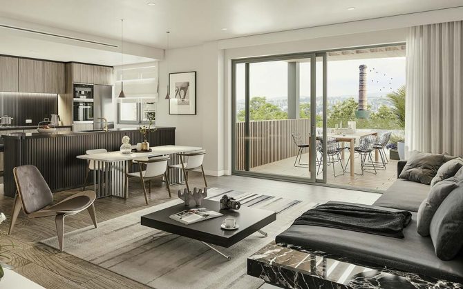 Interiores de viviendas en Residencial Fábrica de Vidrios - Sevilla